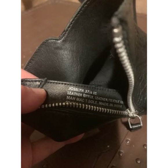 Dune London Size 6  Joselyn Black Leather Bootie Open Toe - Picture 7 of 7